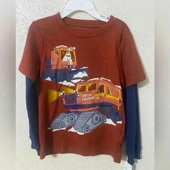 Baby Snow Plow Layered-Look Tee Size 5T & 3T - Picture 3 of 4